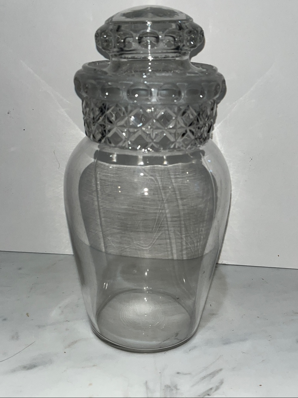 Antique Triffin Clear Decorative Glass Apothecary Jar - Vintage Amazing 🤩
